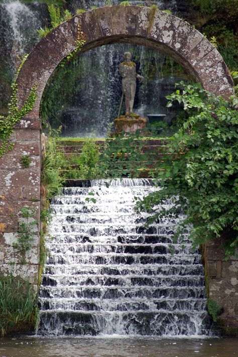 Garden Gates And Fencing, Luxury Exterior, Garden Waterfall, A Secret Garden, Hidden Garden, Castle Garden, The Eden, Unusual Plants, Yard Design