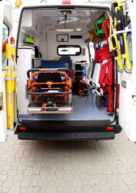 Ambulance interior details. Emergency equipment and devices visible , #AFFILIATE, #details, #interior, #Ambulance, #Emergency, #visible #ad Emergency Equipment, Animation Tutorial, Emergency Service, Ambulance, Interior Details, Stock Images Free, Motion, Stock Images