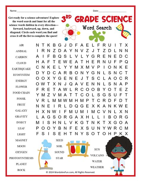 Science Word Search, 3rd Grade Science, Science Knowledge, Science Words, Baby Shower Wording, Fun Classroom Activities, 5th Grade Science, Science Topics, Challenging Games