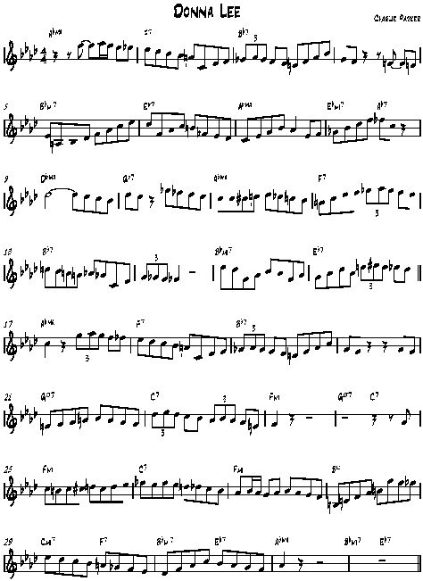 Charlie Parker's fantastic virtuosic, "Donna Lee."   Melodies that move this fast were meant for melody instruments (in the ancient 1970's sense of the term).  And then came Jaco Pastorius who made it seem as if the electric bass was not a slower moving bottom-dweller but a crazy fast supple melody instrument. Jaco Pastorius, Donna Lee, Jaco, Made It, Favorite Things, Sheet Music, Bass, Meant To Be, Sense