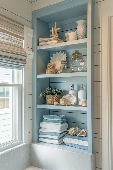 Coastal Bathroom Design, Summer Decor Ideas, Beach House Bathroom, Beach House Interior Design, Coastal Bathroom, Casa Country, Beachy Room, Beach Bathroom Decor, Beach Bathroom