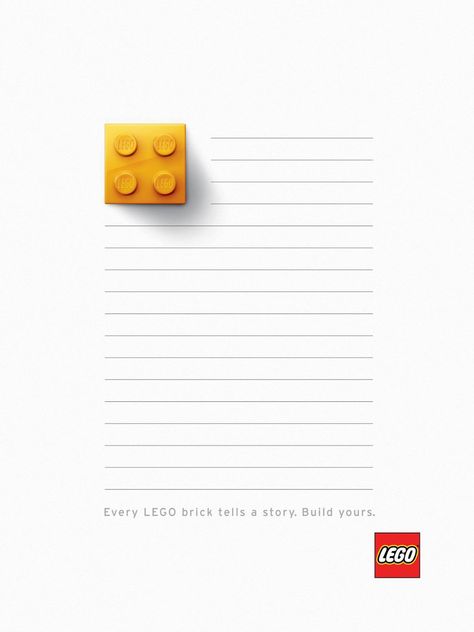 Lego Print Advert By : Yellow Brick | Ads of the World™ Lego Print, Copy Ads, Clever Advertising, 광고 디자인, Publicidad Creativa, Guerilla Marketing, Best Ads, Poster Ads, Lego Movie