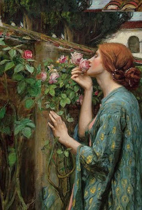 Soul Of The Rose, Waterhouse Paintings, Pre Raphaelite Paintings, Pre Raphaelite Art, Istoria Artei, Rennaissance Art, John William Waterhouse, Pre Raphaelite, Arte Inspo