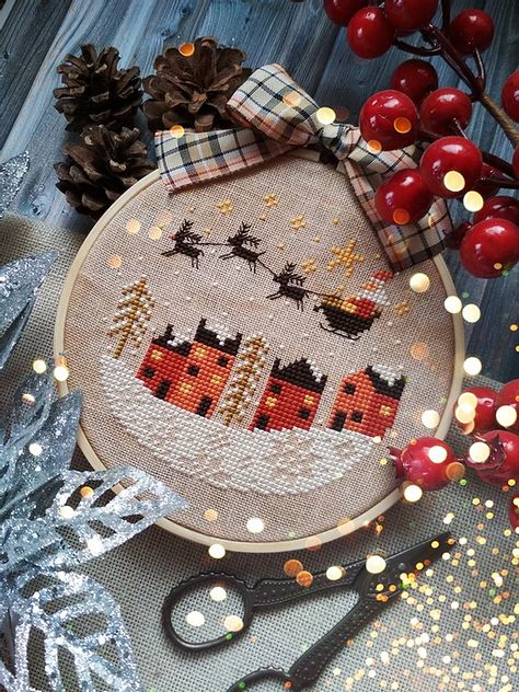 PNPS Back Issue Slide Shows | pnps-magazine Complicated Embroidery, Snowy Christmas Scene, Plush Christmas Ornaments, Embroidered Photo, Blackbird Designs, Cross Stitch Christmas, Winter Cross Stitch, Cross Stitch Love, Cross Stitch Supplies