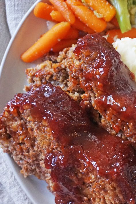 1 Lb Meatloaf Recipes, Rachel Ray Meatloaf, Atkins Meatloaf, Meatloaf In Crockpot, Old School Meatloaf Recipe, Soul Food Meatloaf, Quaker Oats Meatloaf Recipe, Boston Market Meatloaf Recipe, Meatloaf Sauce Recipe