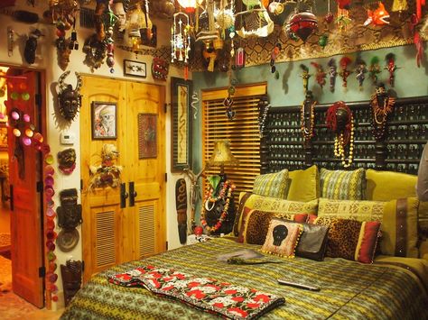 Voodoo Bedroom, Voodoo Room, Girl Film, Aesthetic Places, Pirates Cove, Disney Haunted Mansion, Mexican Decor, Black Floor, Pretty Room