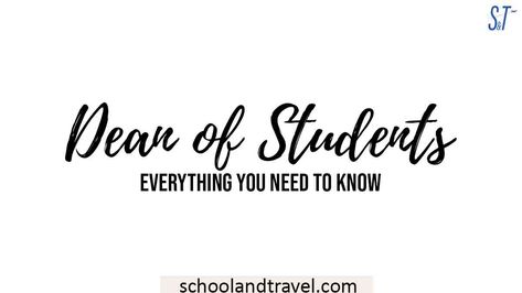 The dean of student affairs is the full name. The dean of students could be a man or a woman, as any gender can actually manage the role. This position is mostly found in educational institutions and colleges. The dean of student affairs helps students in different areas of their lives and careers ranging from … Dean of Students – Everything you need to know Read More » The post Dean of Students – Everything you need to know appeared first on School & Travel. Dean Of Students Elementary, Student Affairs, Dean Of Students, School Leadership, Student Resources, School Management, Be A Man, College Degree, Travel School