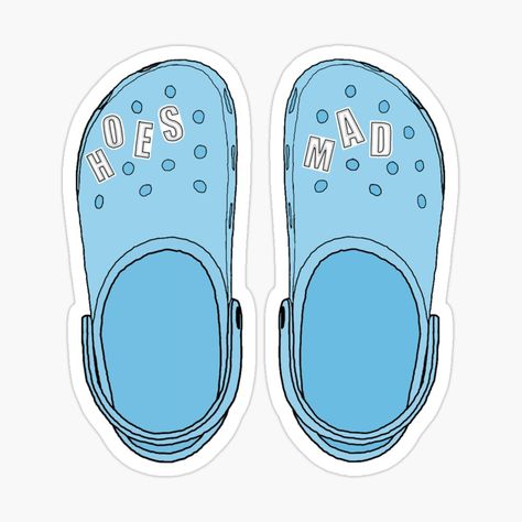 Crocs Drawings Reference, Crocs Template, Croc Drawing Shoe, Crocs Drawings, Crocs Illustrations, Croc Illustration, Drawing Sticker, Baggy Clothes, Decorate Notebook