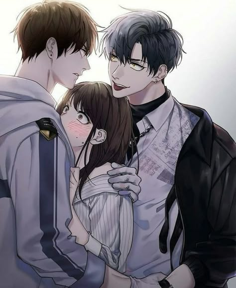 Love Triangle Art, Mr Love Queen Choice, Desenhos Love, Love And Producer, What Is Anime, Mr Love Queen's Choice, Life Comics, Anime Group, Manga Couple