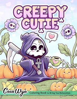 Amazon.com: Creepy Cutie: Coloring Book for Adults and Teens Featuring Goth Kawaii and Spooky Cute Creatures of All Kinds and Many More: 9798876603876: Wyo, Coco: Books Coco Wyo, Goth Kawaii, Spooky Cute, Kawaii Goth, Coloring Book For Adults, Halloween Coloring Pages, Fantasy Fairy, Halloween Games, Creepy Cute