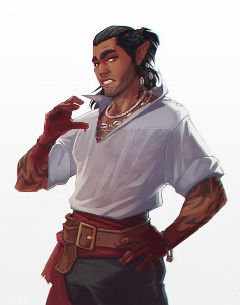 Poc Dnd Character, Asian Dnd Character, Pirate Character Art Male, Dnd Pirate Character Design, Radiant Citadel, Pirate Rpg, Elf Pirate, Sun Elf, Dnd Board