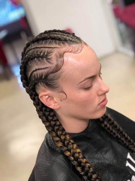 braids , baby hairs , white girl braids , Feedin braids , summer braids Cornrows On Blonde Hair, Braids With Curls Hairstyles White Women, Female Braids Hairstyles White, White Person Braids, Braids For Puerto Rican Hair, Vacation Braids For White Women, Summer Braids For White Women, White Girl Braids Hairstyles, Braids For White Girls Hair