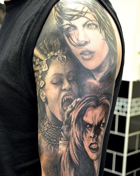 Harry Townsend on Instagram: “any bookings or information please email -Oldforgetattoo@icloud.com  #portraits #vampire #underworld #queenofthedamned #OFTC…” Underworld Tattoo, Underworld Movies, Queen Of The Damned, Movie Tattoo, Leg Sleeve, Leg Sleeves, Tattoo Inspo, Underworld, Ink Tattoo