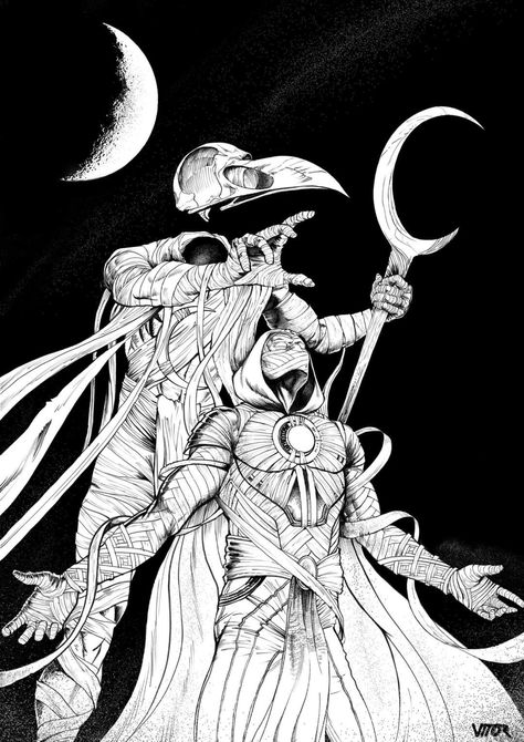 Moonknight Khonshu Wallpaper, Khonsu Moon Knight, Khonshu Marvel, Moonknight Comic, Moon Knight Drawing, Moon Knight Art, Moon Knight Wallpaper, Marvel Comic Art, Knight Wallpaper