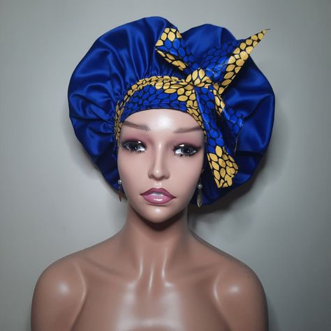 Excited to share the latest addition to my #etsy shop: Satin lined Ankara bonnet / reversible bonnet / African print head wrap / Protective styling/ scrub cap https://etsy.me/3MdiABN #ankarabonnetcap #ankaraheadwraps #africanprintbonnet #satinlinedbonnet #satinsilk #wo Ankara Bonnet, African Attire Dresses, Hair Wrap Scarf, Bonnet Cap, Head Ties, Hair Bonnet, Design Dresses, African Wax Print, Purple Satin