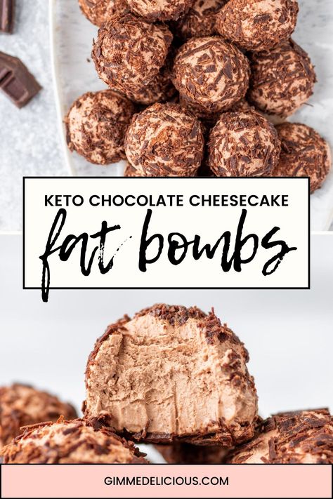 Keto Chocolate Cheesecake Fat Bombs Keto Chocolate Cheesecake, Keto Diet Grocery List, Gimme Delicious, Keto Diet Breakfast, Low Carb Dessert, High Fat Foods, Low Carb Breakfast Recipes, Keto Chocolate, Fat Foods