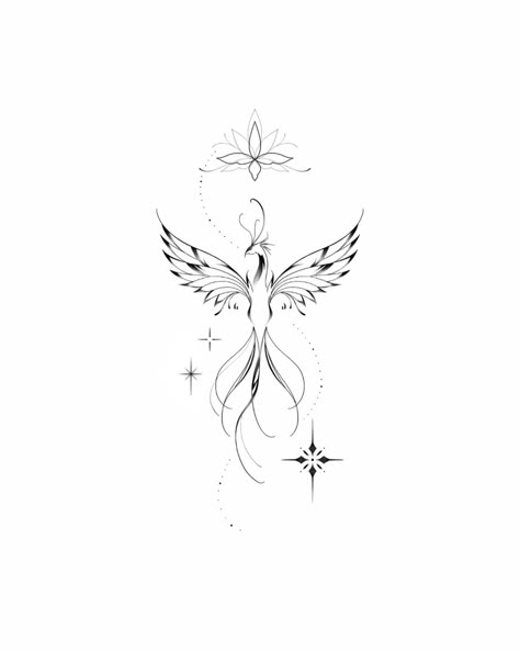 Tato Phoenix, Phoenix Tattoo Feminine, Small Phoenix Tattoos, Phoenix Tattoo Design, Small Pretty Tattoos, Shoulder Tattoos For Women, Phoenix Tattoo, Discreet Tattoos, Subtle Tattoos