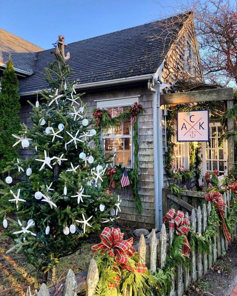 a nantucket summer on Instagram: “Why put a star on top when you could put starfish all over? 😉🎄✨ #anantucketsummer #nantucket #summer #christmas #merrychristmas…” Nantucket Christmas, New England Christmas, Nantucket Summer, Beachy Christmas, Summer Christmas, Instagram Christmas, Coastal Christmas, Deck The Halls, Nantucket