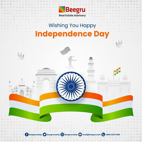 On the historic 74th Independence Day of India, Beegru remembers the sacrifice of our great leaders and wishes you a Happy Independence Day.     #Independenceday #Indians #2020 #IndependenceDayIndia2020  #Independenthomes #realestate #Beegru Independence Day Real Estate, Independence Day Of India, Independence Day India, The Sacrifice, Great Leaders, Happy Independence, Happy Independence Day, Market Research, Independence Day