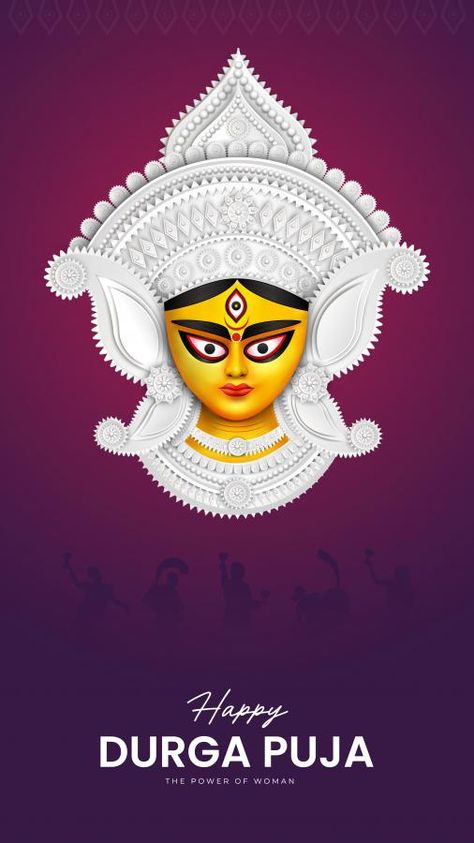 Maa Durga Face, Navratri Celebration, Durga Face, Poster Social Media, Happy Durga Puja, Maa Durga, Tree Saw, Durga Puja, Durga Maa