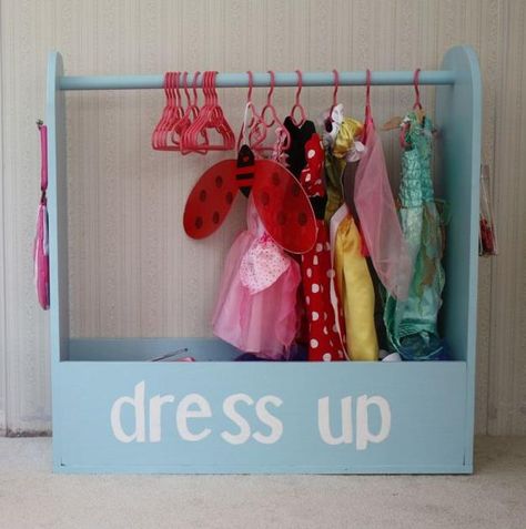 Craftiness is Not Optional’s Dress Up Storage Dress Up Stations, Dress Storage, Dress Up Storage, Organization Kids, Toy Rooms, Kids Playroom, Kid Spaces, Kids' Room, Future Kids