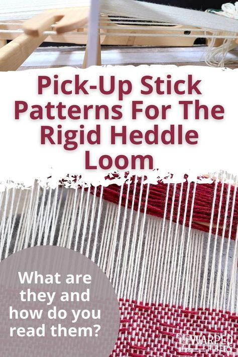 Using Pick-Up Patterns On Your Rigid Heddle Loom - Warped Fibers Rigid Heddle Pick Up Stick Patterns, Pick Up Stick Weaving Patterns, Rh Patterns, Cricket Loom, Rigid Heddle Weaving Projects, Weaving Patterns Loom, Rigid Heddle Weaving Patterns, Weaving Patterns Design, Weaving Book