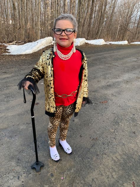 Dress as 100 years old for rhe 100th day of school Elderly Costume, Kids Old Lady Costume, Old Lady Costume, 100th Day Of School, Baby Costumes, 100 Days Of School, 100th Day, 100 Days, 100 Years