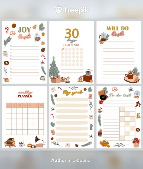 Christmas planner organizer and schedule... | Premium Vector #Freepik #vector #christmas #winter #merry-christmas #holiday Wall Calendar Organizer, Winter Scandinavian, Scandinavian Illustration, Goals List, To Do List Template, Coloring Calendar, Canvas Learning, Days Challenge, Print Planner