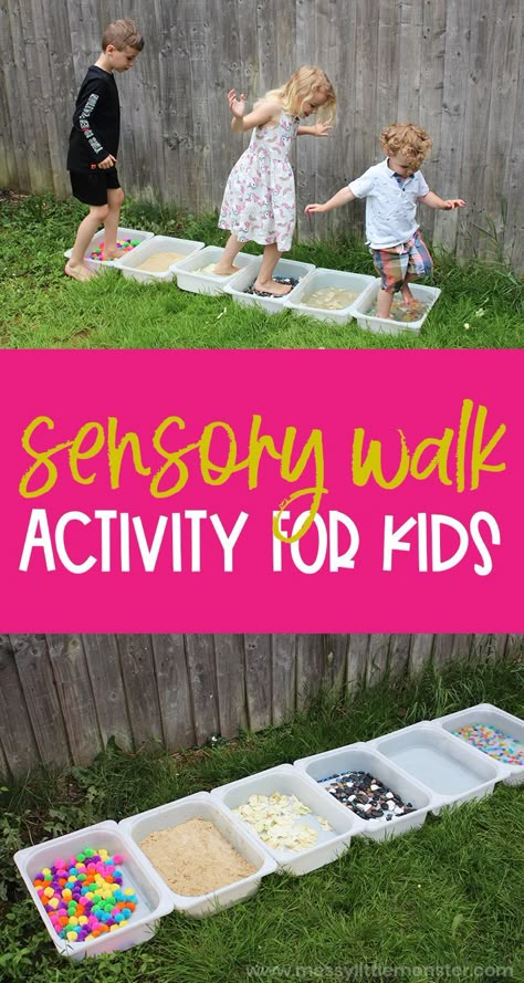 Sense Of Touch Activities Toddlers, Sense Of Touch Activities Kindergarten, Sense Touch Activities, Early Childhood Sensory Activities, 5 Senses Large Motor Activities, 5 Senses Nature Walk Preschool, Five Senses Gross Motor Activities, Touch Sense Activities Preschool, Kindergarten Outdoor Play