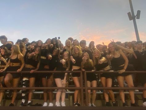 Black Out Fb Game, Black Out Pep Rally Outfits, Fnl Black Out Outfits, Black Out For Football Games, Black Out Fnl Theme, Black Out Student Section Football, Black Football Game Outfit, Black Out Pep Rally, Black Out Fnl