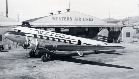 Western DC-3 mid 1950s | by sparky35805 Airline Logo, Vintage Props, Vintage Airlines, Air Lines, Aviation History, Vintage Aircraft, Vintage Travel Posters, Military Aircraft, Vintage Travel