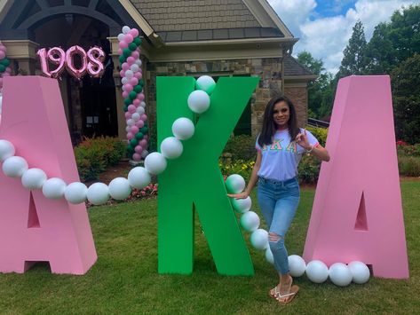 Aka Party, Alpha Kappa Alpha Clothing, Aka Apparel, Sorority Photoshoot, Aka Paraphernalia, Alpha Kappa Alpha Sorority Paraphernalia, Aka Sorority Gifts, Nursing Graduation Pictures, Sorority Fashion