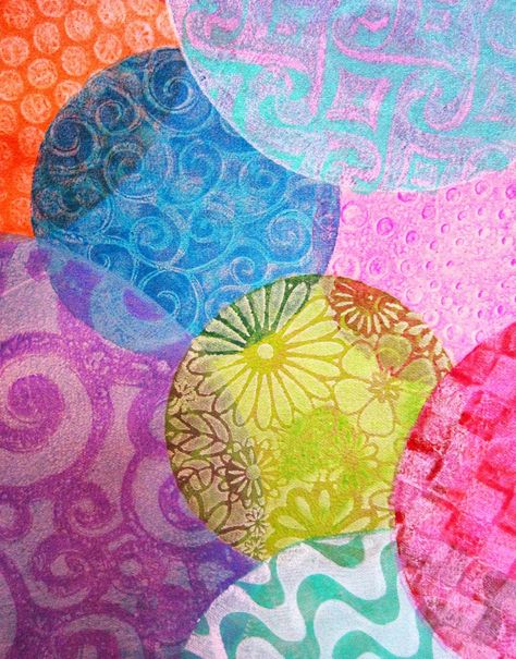 Printing and Stamping with our NEW 4″ and 6″ Round Gelli® Plates! – Printing Projects Design Folder, Background Techniques, Gelli Plate Techniques, Gelli Printing Art, Gelli Plate Art, Gel Printing, Gelli Prints, Round Plates, Gelli Plate Printing