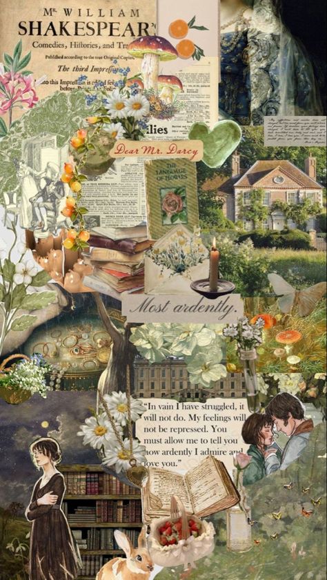 Cottagecore Aesthetic Wallpaper, Cottagecore Wallpaper, Walpapers Cute, Fairy Wallpaper, Anime Disney, Pride Prejudice, Collage Background, Vintage Poster Art, Cottagecore Aesthetic