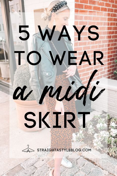 How To Style A Midi Pencil Skirt, Straight Midi Skirt Outfit, Olive Pencil Skirt Outfit, Midi Skirt And Blazer Outfit, How To Wear A Skirt, How To Wear Midi Skirt, Midi Skirt Office Outfit, Straight Skirt Outfits, Leather Midi Skirt Outfit