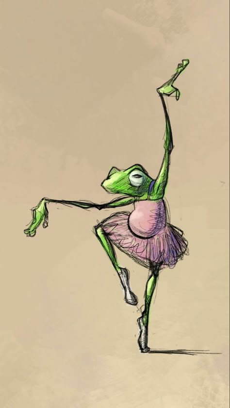 Ballerina Frog, Frog Art, A Frog, Frogs, Drawing Ideas, Painting Ideas, Art Inspo, To Draw, Art Ideas