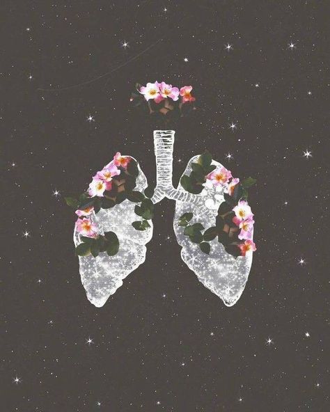 Lung Painting, Lungs With Flowers, Surrealism Wallpaper, Flores Wallpaper, Starry Background, Tumblr Drawings, Breath Work, Benefits Of Meditation, Everything Is Energy