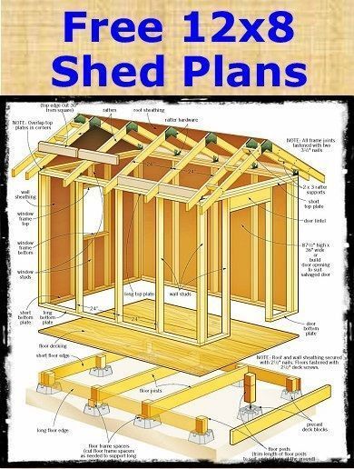 8x12 Shed Plans 12x8 Shed, Diy Storage Shed Plans, Diy Storage Shed, Wood Shed Plans, Build Your Own Shed, Shed Construction, Firewood Shed, Free Shed Plans, Simple Shed