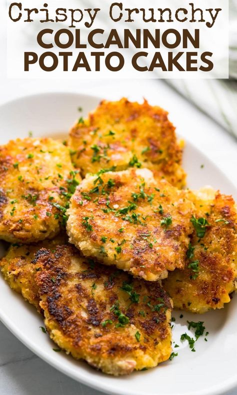 When you've got leftover colcannon or just plain leftover mashed potatoes, these tasty fried mashed potato patties are a great way to use them up. leftover mashed potato cakes are a tasty side dish or stand in for breakfast hash browns. Nothing goes to waste with this traditional Irish recipe. Colcannon Potato Cakes, Leftover Colcannon, Fried Mashed Potato Patties, Leftover Mashed Potato Cakes, Potato Stacks Recipes, Leftover Mashed Potato Pancakes, Colcannon Potatoes, Potato Ideas, Mashed Potato Patties