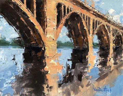 Bridge Painting, Bridge Art, River Art, Contemporary Artwork, Secret Obsession, Fine Art Gallery, California Usa, Original Fine Art, American Artists