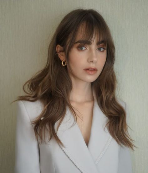 8 Fall 2022 Hair Color Trends You're Going To See Everywhere Fall 2022 Hair, 2022 Hair Color, Lily Collins Hair, Hot Hair Colors, Bangs With Medium Hair, Copper Hair Color, Long Hair With Bangs, New Haircuts, Lily Collins