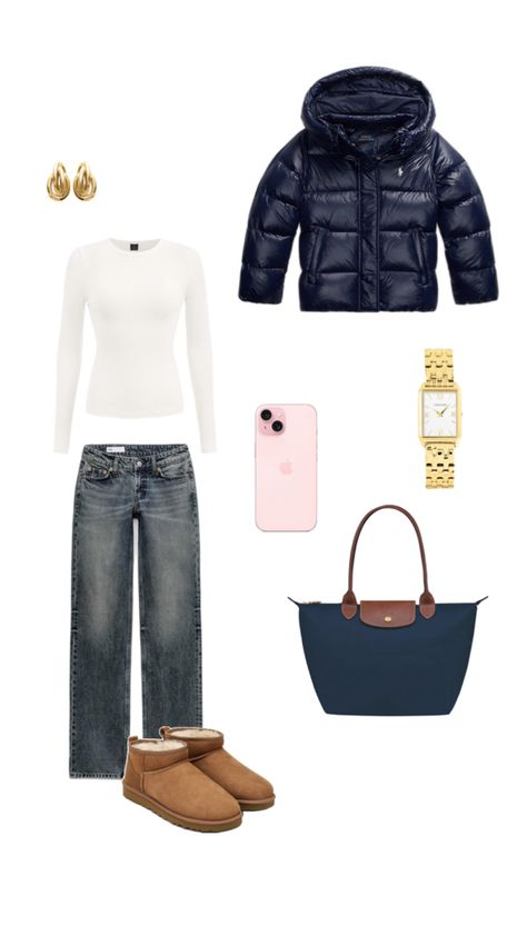 ootd bleu et blanc (hiver) Ootd