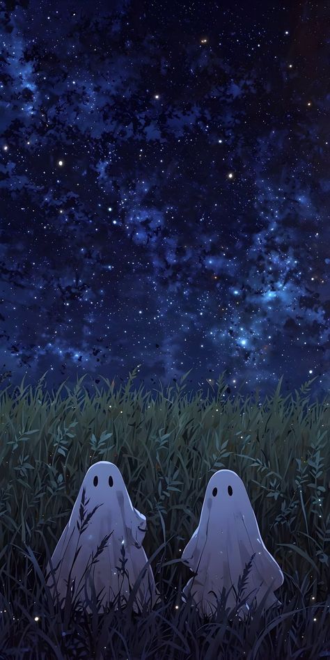 Cute Ghosts Wallpaper, Telegram Wallpaper Backgrounds, Blue Ghost Aesthetic, Telegram Background, Funny Iphone Wallpaper, Beautiful Dark Art, Cool Wallpapers Art, Dreamy Art, Pretty Wallpapers Backgrounds