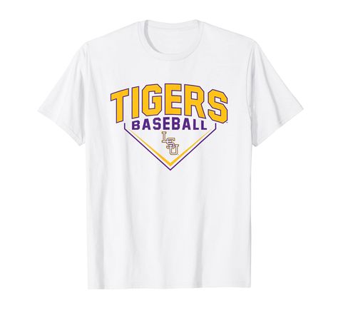 PRICES MAY VARY. Officially Licensed Louisiana State University apparel. Show your support for the Tigers with this LSU logo apparel! The soft material and digitally printed logo make this a great addition to any LSU apparel collection! Geaux Tigers! Wear this fan favorite LSU Tigers apparel to the big game or just hanging out around the house. The unique logo done in vibrant colors will let everyone know your affiliation with LSU! Lightweight, Classic fit, Double-needle sleeve and bottom hem Lsu Apparel, Lsu Logo, Lsu Tigers Baseball, Lsu Outfits, University Apparel, Geaux Tigers, Tigers Baseball, Louisiana State University, Louisiana State