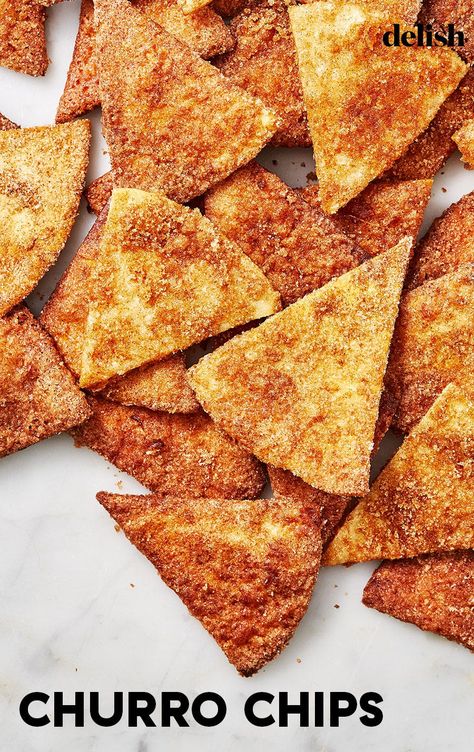 Delish Churro Chips, Air Fryer Recipes Healthy Low Carb, Air Fryer Recipes Low Carb, Air Fryer Recipes Snacks, Easiest Dessert, Homemade Tortilla Chips, Homemade Tortillas, Air Fryer Dinner Recipes, Chips Recipe