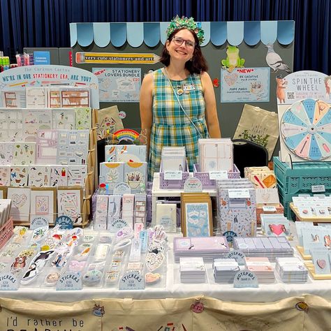 Thankyou so much @stationeryfest for a lovely event yesterday - I had an amazing time, and you stationery lovers are something else 🥰 I am so chuffed I got to meet so many lovely people, thankyou so much if you came and said hi, you made my day!! I think there’s lots of you new here to following me on socials so hi 👋 it’s lovely to have you here 💜 A big shout out to my lovely helper Indi for helping me with setup, running the stall and packdown. We met working together in retail and it was ... Stationery Stall Display, Bujo Business, Stationery Display, Watermelon Art Print, Art Fair Display, Art Booth, Business Anniversary, Business Birthday, Craft Market Display