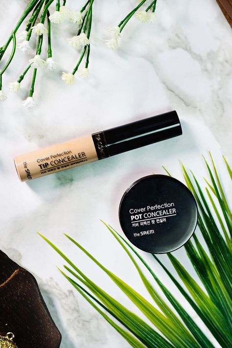 Pot Concealer, The Saem Cover Perfection, Undereye Circles, Skincare Review, Beauty Review, Makeup Reviews, New Releases, K Beauty, Korean Beauty