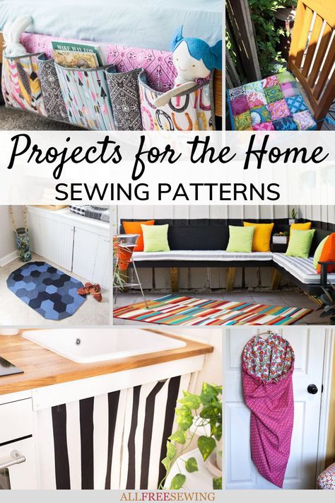 With all this extra time in our homes, we’re bound to find things we’d like to fix. This collection of home decor projects is here to help. Now is the time to update the rooms in your house so you can fill your time and avoid boredom while also making your home look even better. This collection, 40 Home Projects to Sew, is perfect for crafting in your downtime or in quarantine. It's full of projects you can put your time into and get amazing results. Household Sewing Projects, Fabric Diy Projects, Unique Sewing Projects, Useful Projects, Trendy Sewing Projects, Household Sewing, Free Pdf Sewing Patterns, Organize Fabric, Home Decor Projects