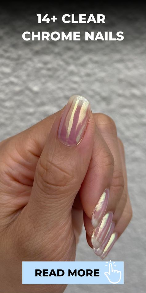 Clear Chrome Nails, Futuristic Elegance, Clear Chrome, Nail Collection, Chrome Effect, Fabulous Nails, Chrome Nails, Manicure, Nails