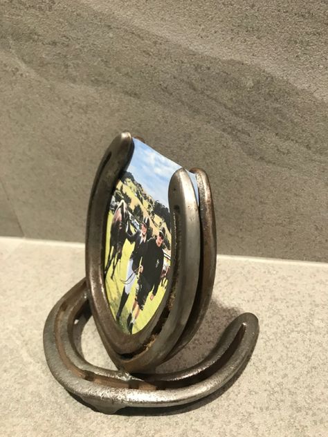 Horse shoe photo frame made from my horses used shoes 😍🐴 Shoe Photo, Used Shoes, Shoes Photo, Horse Shoe, Photo Frame, Gemstone Rings, Horses, Gemstones, Frame